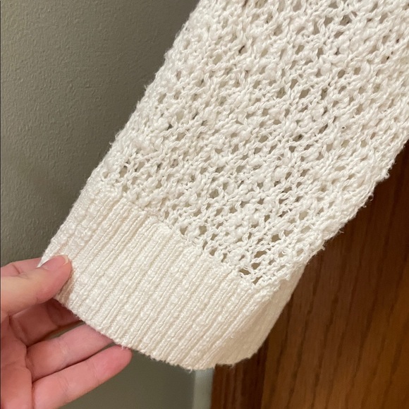 Torrid UEC size 1 (14/16) Cream Open-Knit Cardigan sweater - Picture 3 of 9